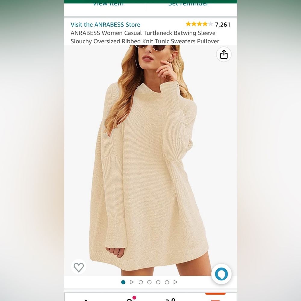 Amazon sweater! IVORY oversized Size M. No tags